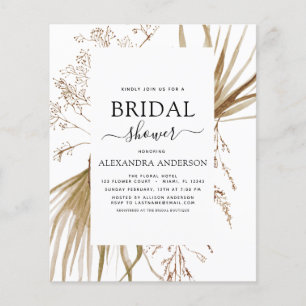 Budget Pampas Grass Bohemian Boho Vrijgezellenfees Flyer