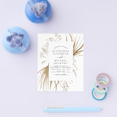 Budget Pampas Grass Bohemian Boho Wedding Flyer (Enkel)