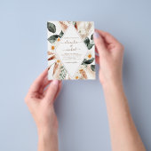 Budget Pampas Grass Boho Eucalyptus Wedding Flyer (Hand)
