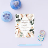 Budget Pampas Grass Boho Eucalyptus Wedding Flyer (Enkel)