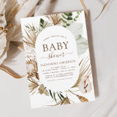 Budget Pampas Grass Boho Tropical Baby shower Flye Flyer