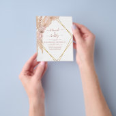 Budget Pampas Grass Brunch Bubble Boho Flyer (Hand)