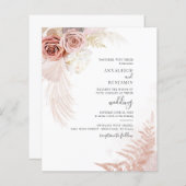 Budget Pampas Grass Terracotta Tan Boho Wedding (Voorkant / Achterkant)