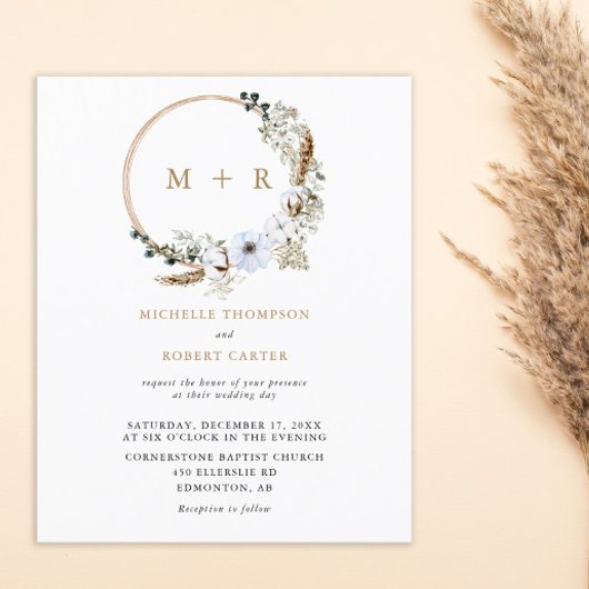 Budget Pampas Grass Wedding Boho Terracotta