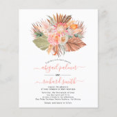 BUDGET Pampas herbe feuille de palme faire-part de (Devant)