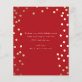 Budget Paper Gold Script Merry Kerstmis Kaart (Achterkant)