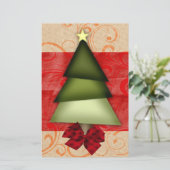 Budget Papier Noël Arbre de Noël Carte de vacances (Debout devant)