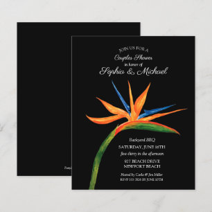 Budget Paradijsvogel Koppel Baby Shower Uitnodigin