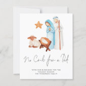 Budget Pas De Lit Carte De Noël De Nativité Lit (Devant)