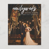 Budget Pas getrouwd 1 Foto W Weddenschap Reception Flyer (Voorkant)