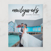 Budget Pas getrouwd 3 Foto B Weddenschap Reception Flyer (Voorkant)