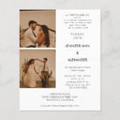 Budget Pas getrouwd 3 Foto W Weddenschap Reception Flyer (Achterkant)