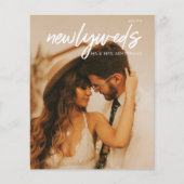 Budget Pas getrouwd 3 Foto W Weddenschap Reception Flyer (Voorkant)