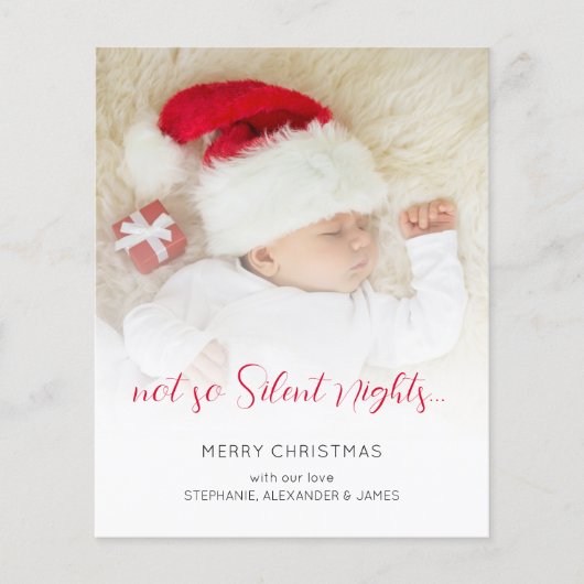BUDGET pas si Silent Nights Baby Carte photo (Devant)