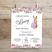 Budget Pasen Baby Shower Uitnodiging