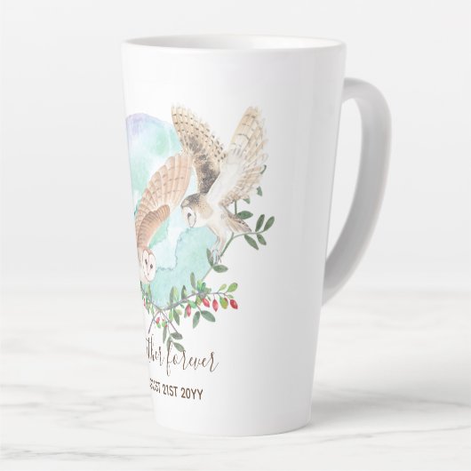 BUDGET Passen getrouwd Aangepaste bruiloft cadeaut Latte Mok (Rechterhoek)