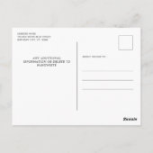 Budget Patriotique Floral Bleu rouge Invitation d' (Dos)