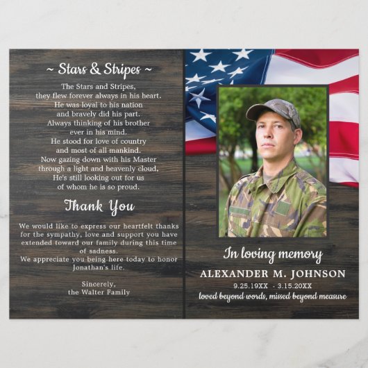 Budget Patriotique Funéraire Programme commémorati (Devant)