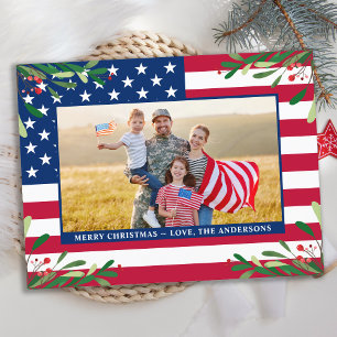 Budget Patriottic American Flag Briefkaart