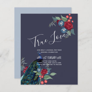 BUDGET Peacock Blue Burgundy Winter Fall Wedding