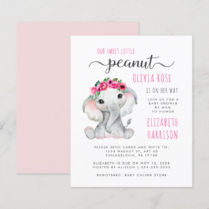 Budget Peanut Elephant Baby Girl Showby Mail