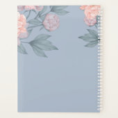 Budget Pêcher Floral Dusty Blue Sage Mariage feuil (Dos)