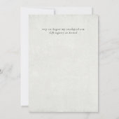 BUDGET Pêcher Gris Mariage Aquarelle Invitations (Dos)