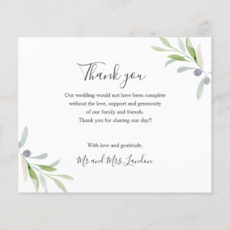 BUDGET Peint Olivier et Mariage feuille merci