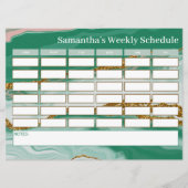 Budget personnalisé - Programme de classe de marbr (Devant)