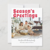 Budget Persoonlijke Foto en Tekst Kerstkaart (Voorkant)