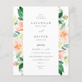 Budget Perzik & Witte Bloemen Huwelijk V3 (Voorkant)