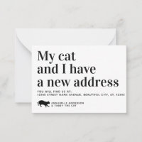 Budget Pet Cat we Moving Announding Kaart