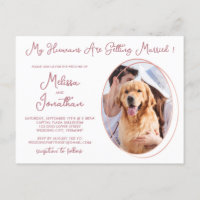 Budget Pet Foto Roos Gold Weduwen Uitnodiging