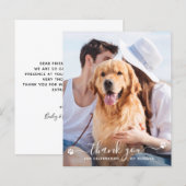 Budget Pet Photo Chien Mariage Merci Cartes (Devant / Derrière)