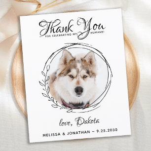 Budget Pet Photo Dog Weddenschap Bedankt kaarten