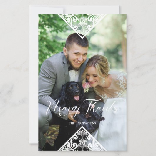 Budget Pet Photo Lace Effect Whimsical Typografie (Voorkant)