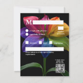 🌈 Budget Petals & Plates RSVP Kaartje (Achterkant)