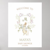 Budget Peter le lapin Baby shower Affiche de bienv (Devant)