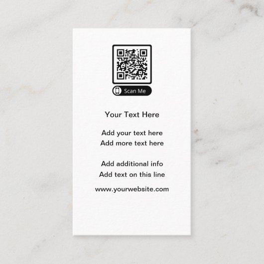 Budget Petite quantité Code QR Cartes de visite (Devant)