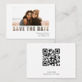 Budget Photo All in One QR Code Wedding Invitation (Devant / Derrière)