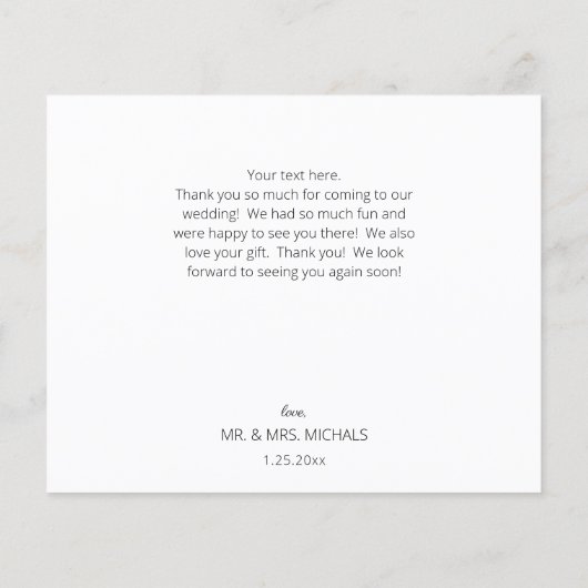 Budget Photo Black & White Calligraphy 2 Hartelijk (Achterkant)