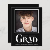 Budget Photo Bold Type Black Afstuderen (Voorkant / Achterkant)