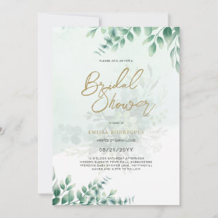 Budget Photo Bridal Shower Uitnodiging Rustic Leaf