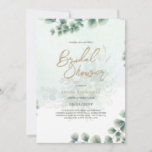 Budget Photo Bridal Shower Uitnodiging Rustic Leaf