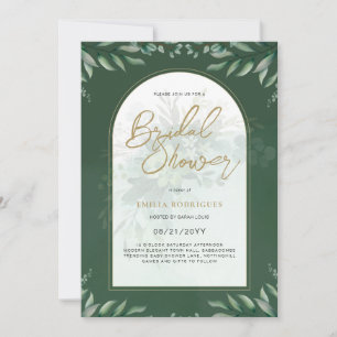 Budget Photo Bridal Shower Uitnodiging Rustic Leaf
