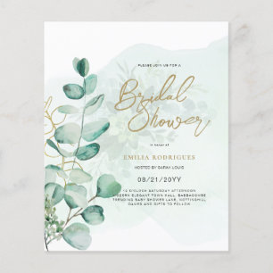 Budget Photo Bridal Shower Uitnodiging Rustic Leaf Flyer