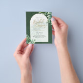 Budget Photo Bridal Shower Uitnodiging Rustic Leaf Flyer (Hand)