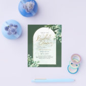 Budget Photo Bridal Shower Uitnodiging Rustic Leaf Flyer (Enkel)