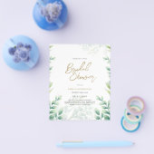 Budget Photo Bridal Shower Uitnodiging Rustic Leaf Flyer (Enkel)