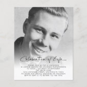 Budget Photo Celebration of Life Luncheon Invite (Voorkant)